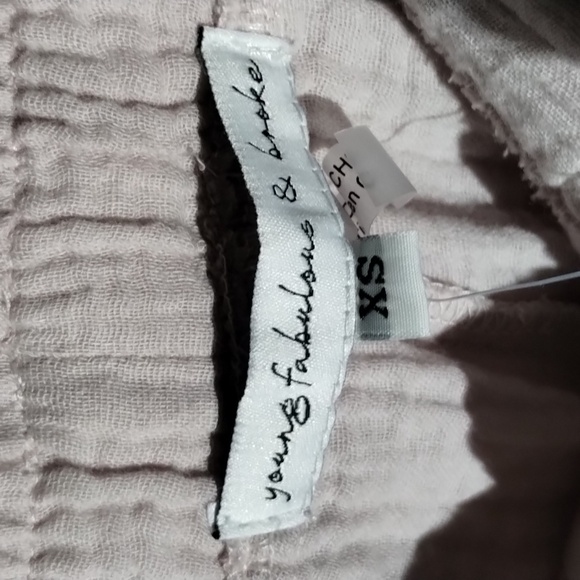 YFB nubby joggers light mauve XS Nwt - Picture 2 of 11